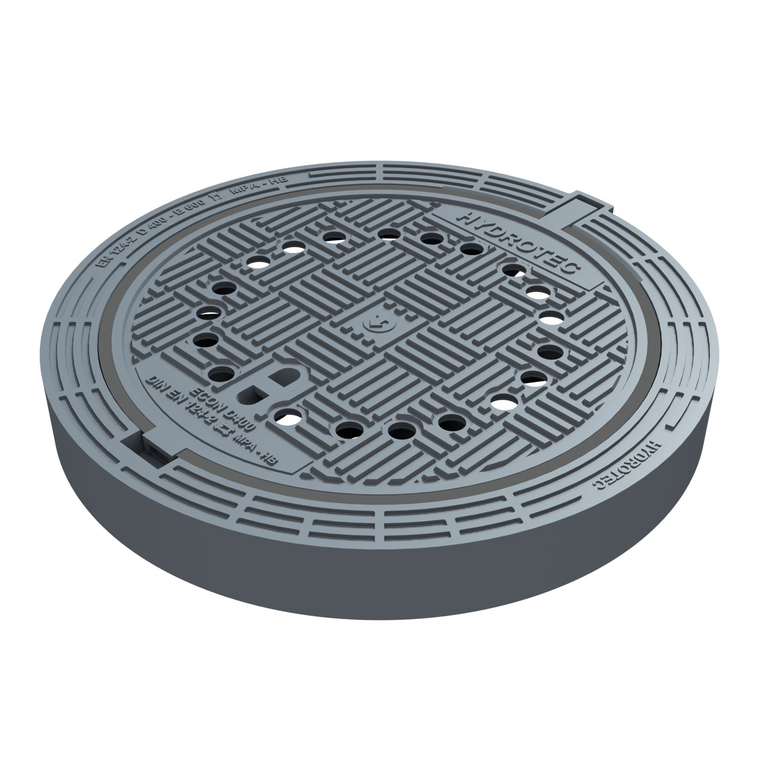 Kanalizační poklop D400 ECONpur H 100 s ventilací